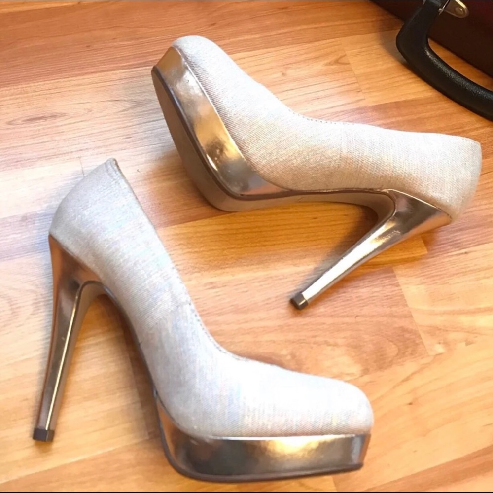 Call It Spring Shimmering Pink Heels